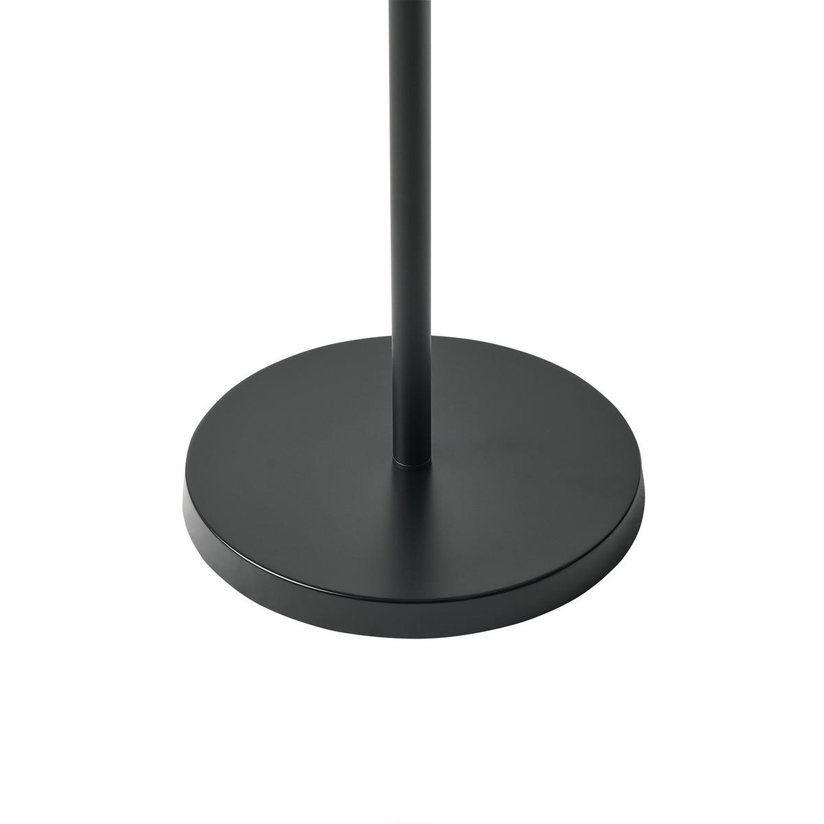 LED-STEHLEUCHTE Weiß/Schwarz Fonesca - Schwarz/Weiß, Kunststoff (30/30/150cm) - Beliani
