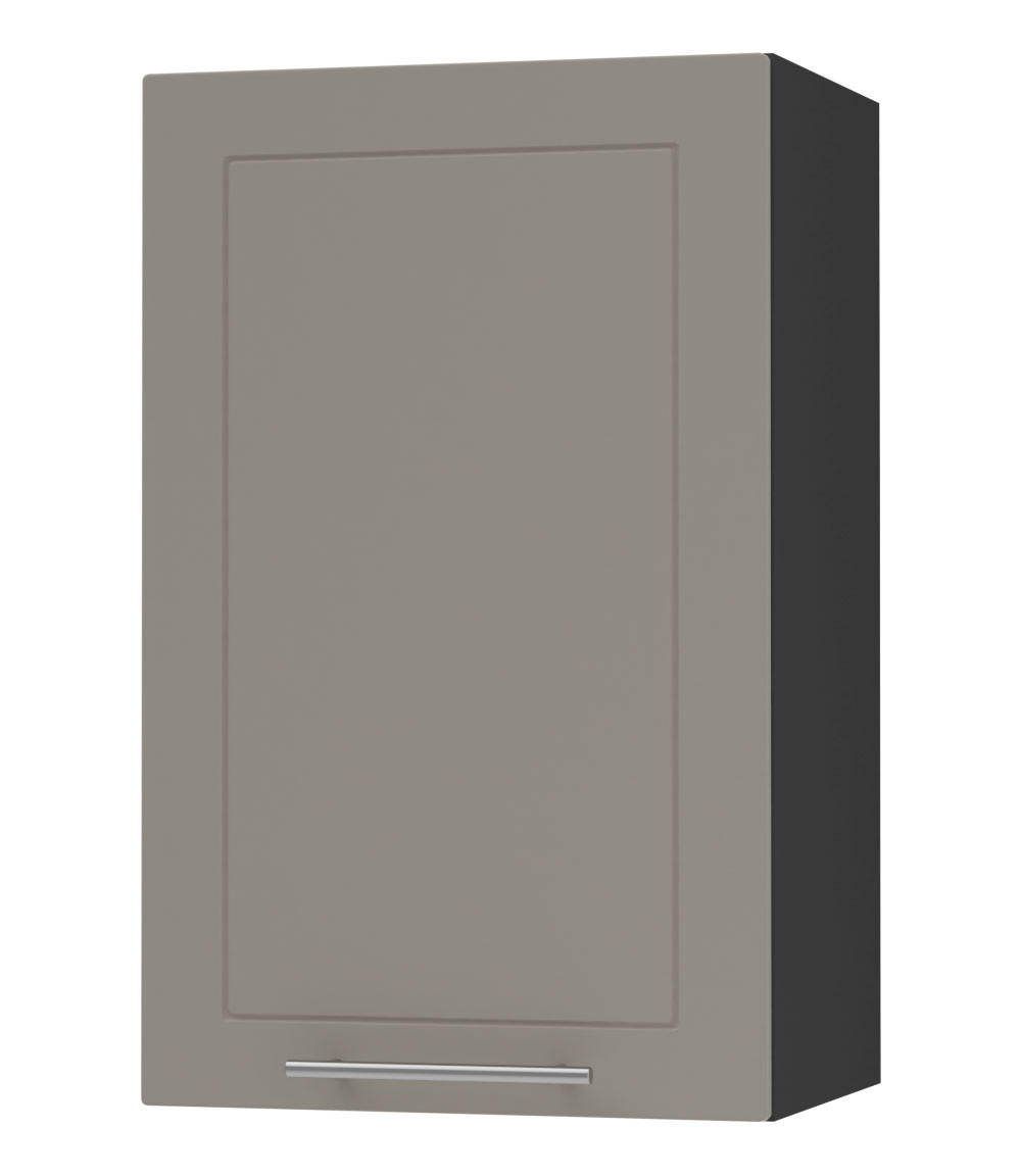 KÜCHENHÄNGESCHRANK Kvantum W2/45 Beige Matt / Schwarz Matt 45 / 32,5 / 72cm - Beige/Schwarz, Holz/Holzwerkstoff (45/72/32.5cm) - Feldmann-Wohnen