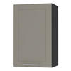 KÜCHENHÄNGESCHRANK Kvantum W2/45 Beige Matt / Schwarz Matt 45 / 32,5 / 72cm - Beige/Schwarz, Holz/Holzwerkstoff (45/72/32.5cm) - Feldmann-Wohnen
