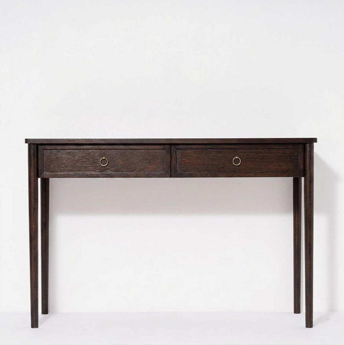 KONSOLENTISCH Rose, Eichenholz und Eichenfurnier, Espresso - Braun, Holz (45/120/78cm) - WOODEK