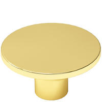 MÖBELKNOPF Goldfarbig glänzend, Schrankknopf Astro Ø 36mm, Knopf - Goldfarben, Metall (3.6/1.9/1.9cm) - Livingpoint24