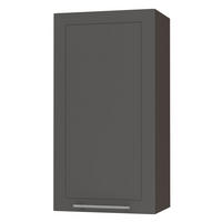 KÜCHENHÄNGESCHRANK Kvantum W4/50 Graphit Matt / Lava Matt 50 / 32,5 / 96cm - Dunkelgrau/Graphitfarben, Holz/Holzwerkstoff (50/96/32.5cm) - Feldmann-Wohnen