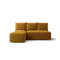 ECKSOFA mit Schlaffunktion SAVIO MINI Poso 01 Links - Currygelb, Textil (200/140cm) - Bedante