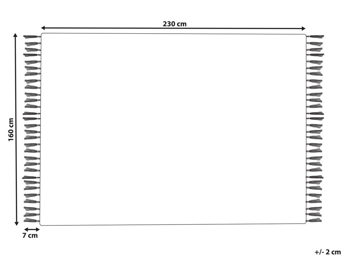 TEPPICH geflochten Nakkas 230/160 cm - Multicolor, Naturmaterialien (160/230cm) - Beliani