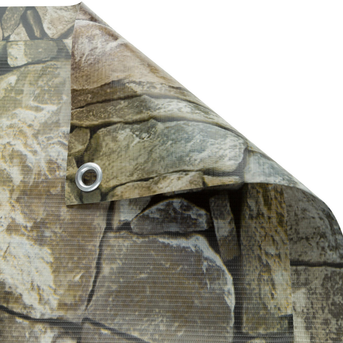 BALKONBESPANNUNG , 600 x 90 cm, stein-optik - Pinienfarben, Kunststoff (90/0.5cm) - tectake