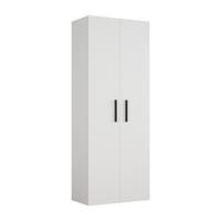 GARDEROBENSCHRANK MODULO 80/204/40 cm Modern Garderobe-Set Weiß - Weiß, Holzwerkstoff (80/204/40cm) - MASSENO