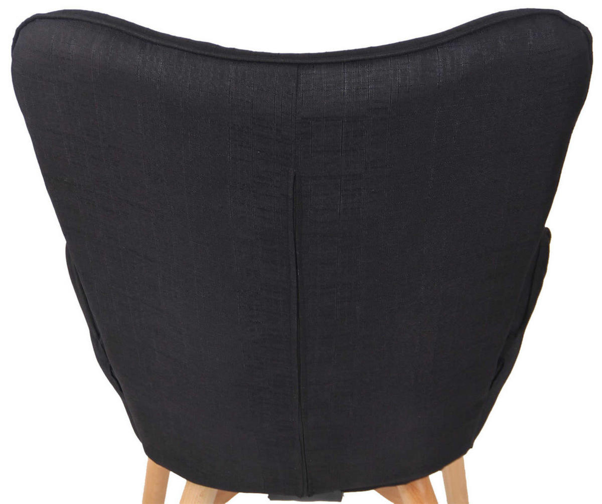 SESSEL Stoff schwarz - Schwarz, Holz/Textil (71/100/77cm) - CLP