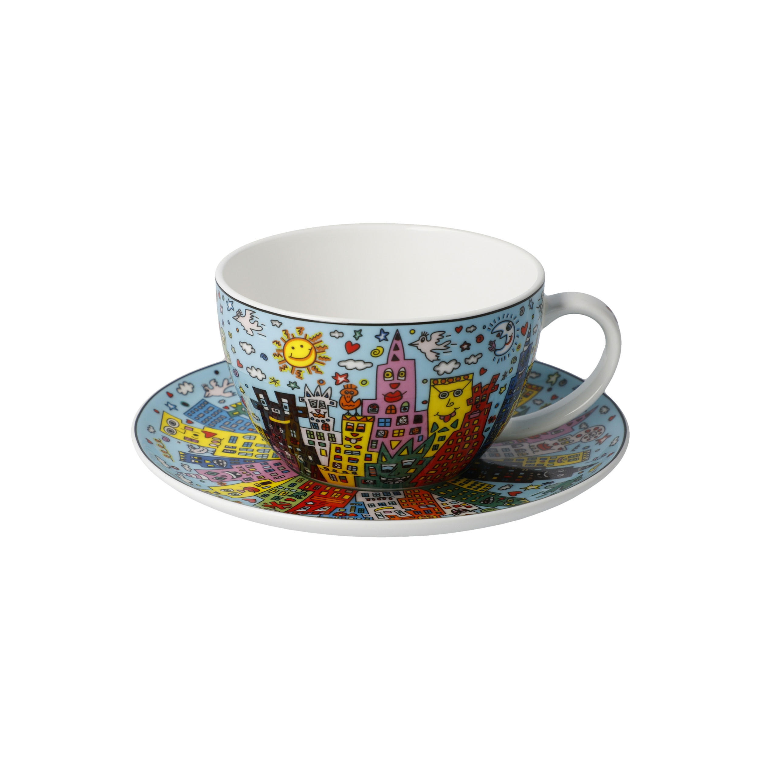TEETASSE James Rizzi My New York City Day, Fine Bone China, Bunt, 250 ml - Multicolor, Keramik (0.25L) - Goebel