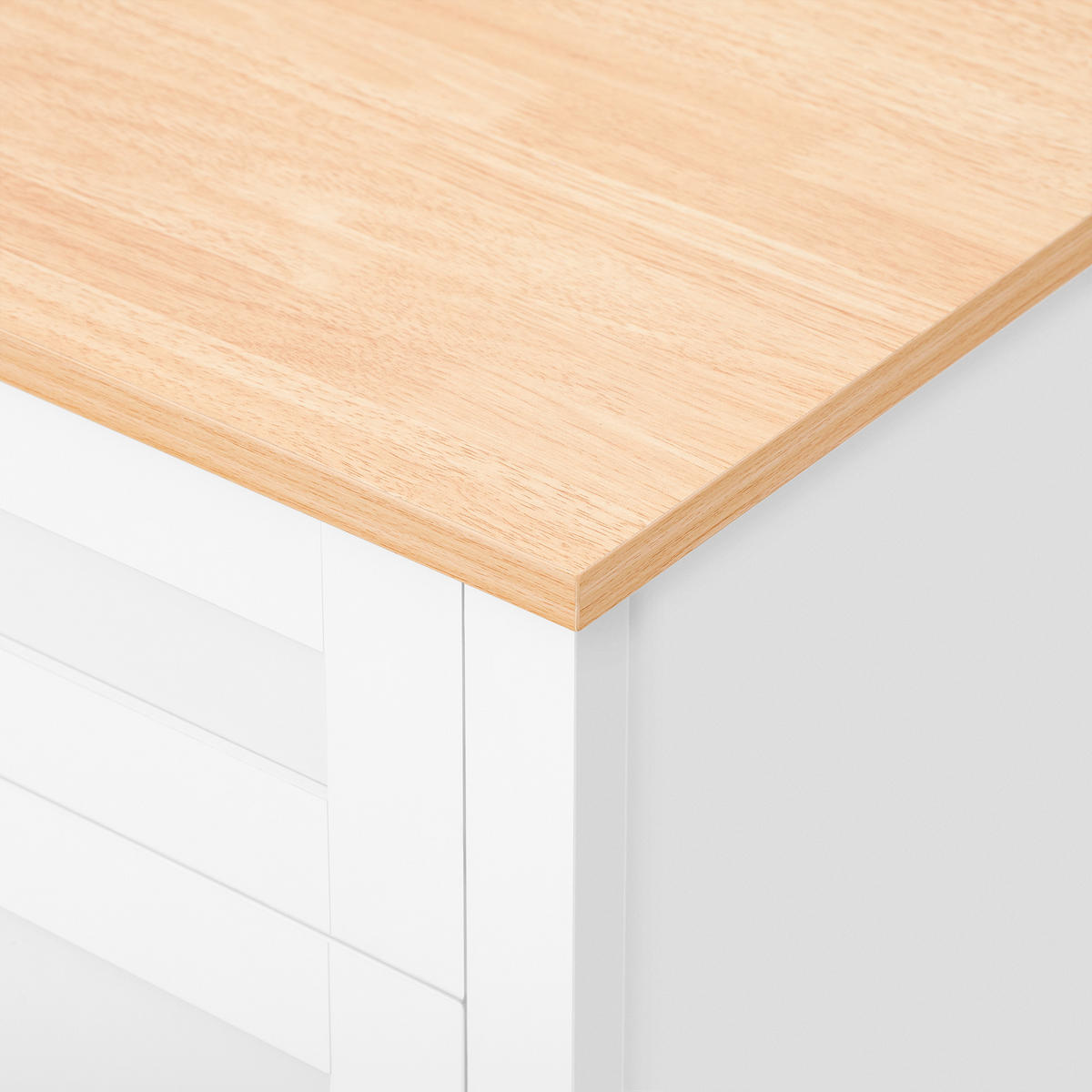 KÜCHENINSEL aus MDF 115x40x87 cm Weiß mit Schublade & Stauraum - Weiß, Holzwerkstoff (40/87/115cm) - Modfu