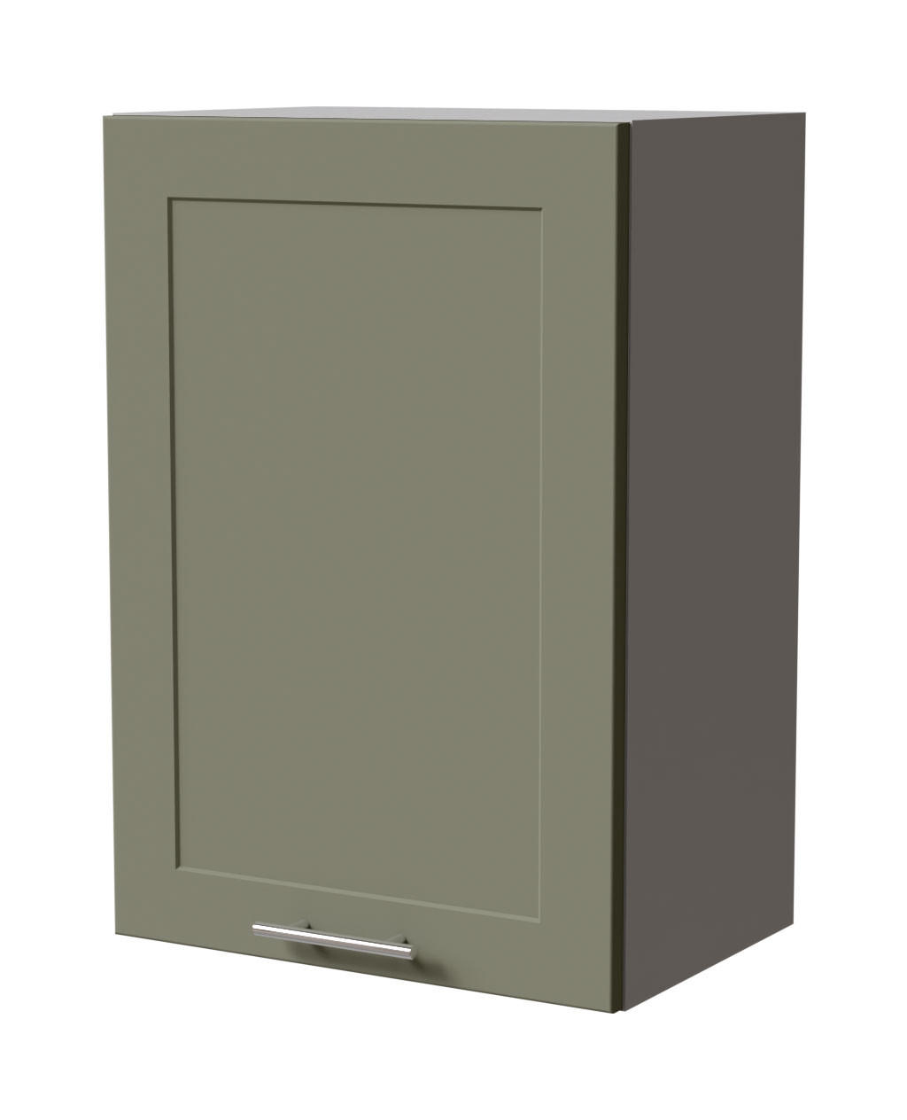 HÄNGESCHRANK Oslo W2/50 Grau / Reed Green Matt 50 / 32,5 / 72cm - Grau/Grün, Holz/Holzwerkstoff (50/72/32.5cm) - Feldmann-Wohnen