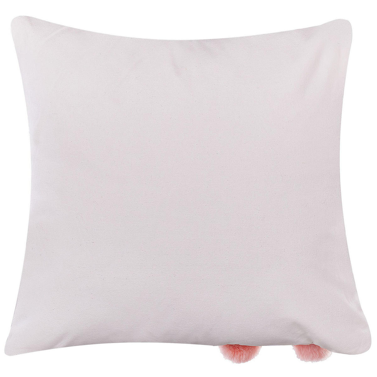 DEKOKISSEN 2er-Set Weiß 45/45 cm Phlox - Weiß, Naturmaterialen/Textil (45/45cm) - Beliani