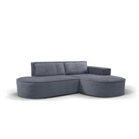 ECKSOFA L-förmiges Modena Soft Dunkelgrau Rechts - Dunkelgrau, Holz (236/165cm) - Kaiser Möbel