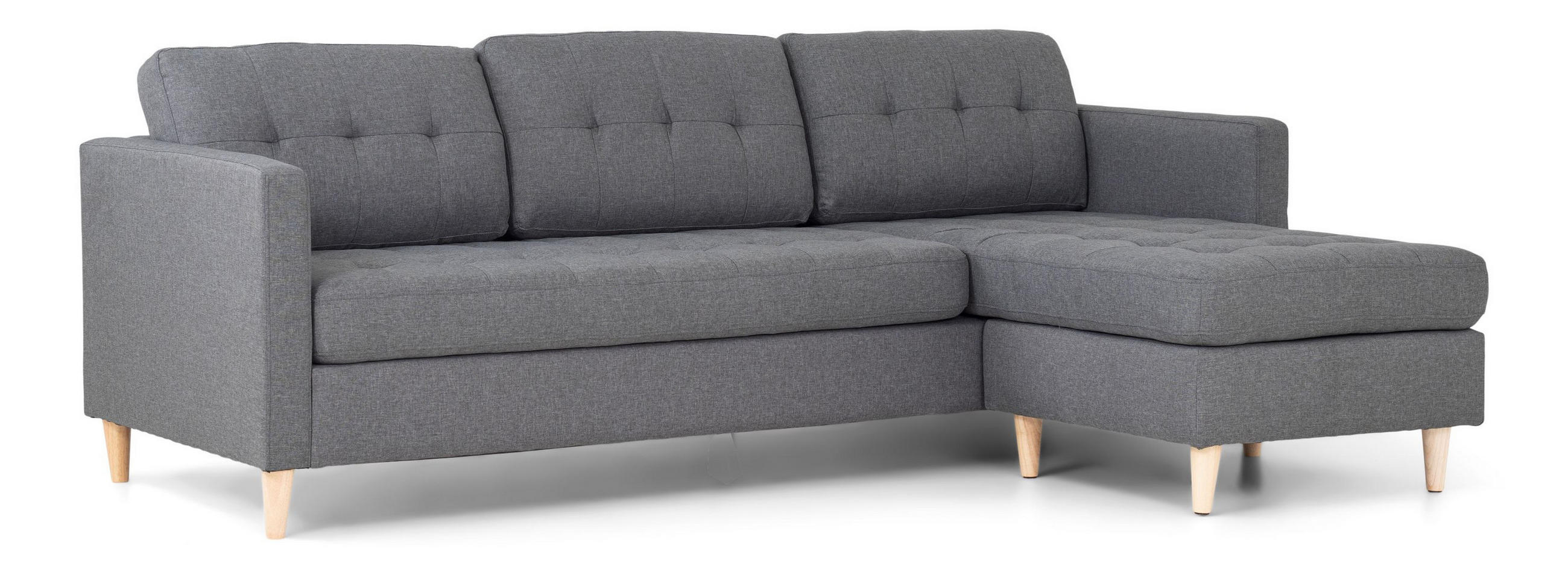 ECKSOFA Stoff hellgrau - Hellgrau, Textil (219/151cm) - ebuy24