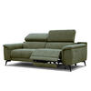 RELAXSOFA FIERO 3-Sitzer mit 1 Relaxfunktion, olivgrün - Schwarz/Olivgrün, Holzwerkstoff/Textil (212/82/103cm) - Courtois Laville