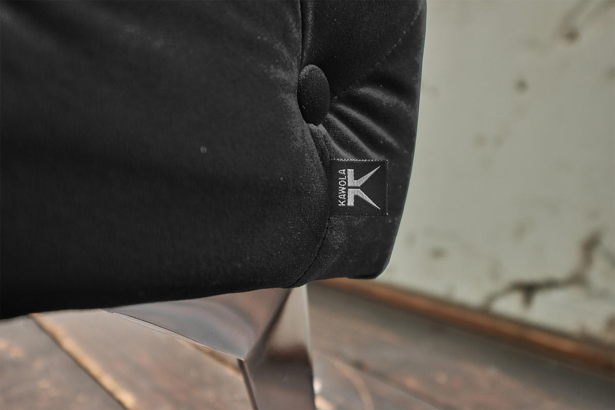 CHESTERFIELD-SESSEL NARLA Schwarz Velvet - Silberfarben/Schwarz, Textil/Metall (120/71/87cm) - KAWOLA
