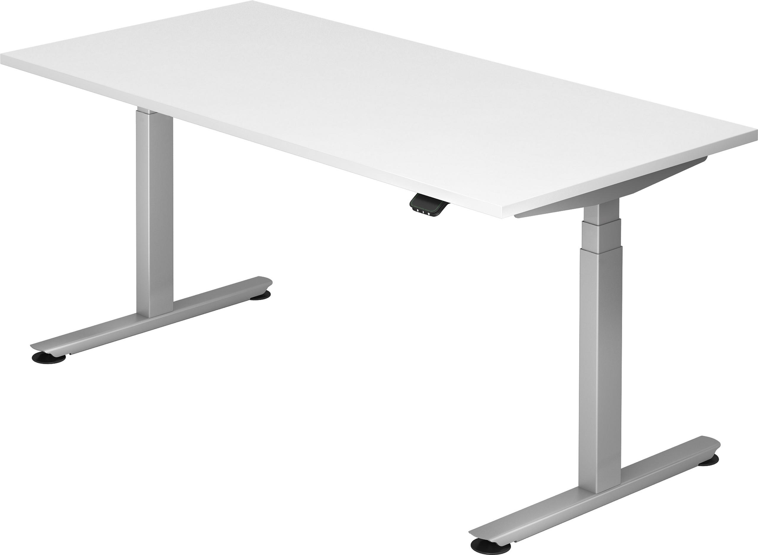 SCHREIBTISCH elektrisch Bluetooth & App XDLB 80/160/74 cm in Weiß - Weiß, Holzwerkstoff (80/160/74cm) - bümö