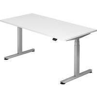 SCHREIBTISCH elektrisch Bluetooth & App XDLB 80/160/74 cm in Weiß - Weiß, Holzwerkstoff (80/160/74cm) - bümö