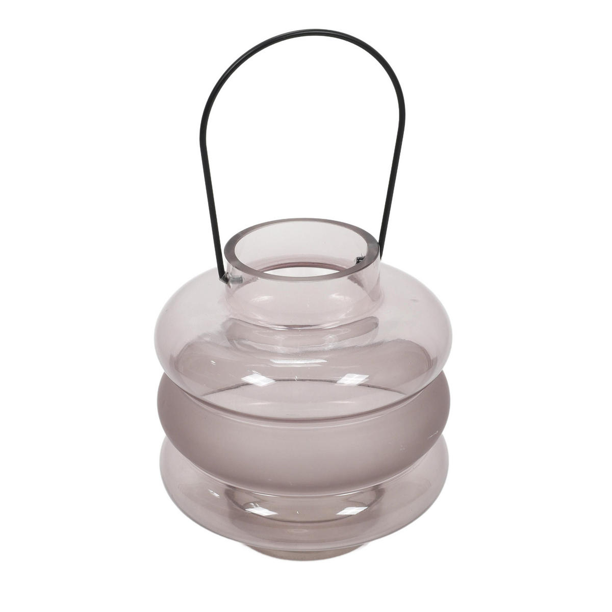 KERZENLATERNE aus Glas 18/18/20 cm - Violett, Glas (18/20/18cm) - Home Styling Collection