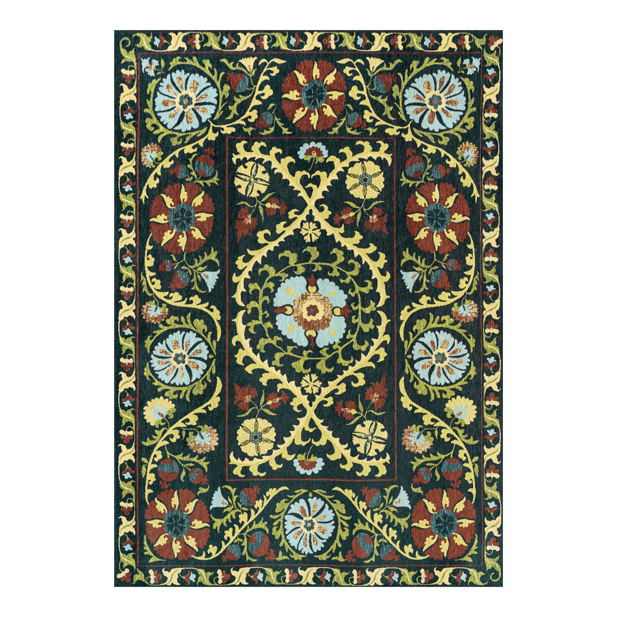 TEPPICH Bavaria Suzani 140/200 cm - Grün, Textil (140/200cm) - Louis De Poortere