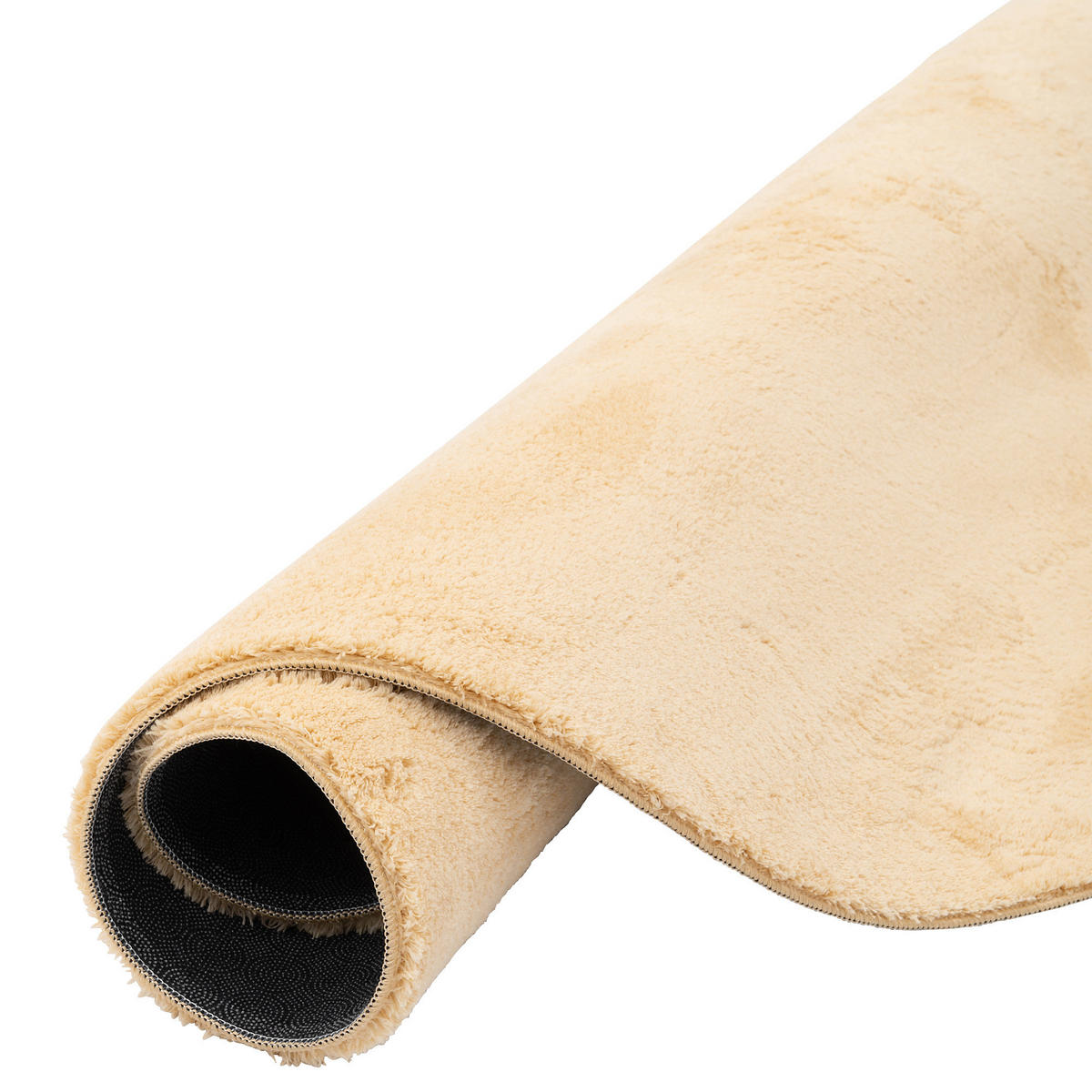 FELLTEPPICH SUPER SOFT PEARL RUND - Gelb, Textil (160/160cm) - Pergamon