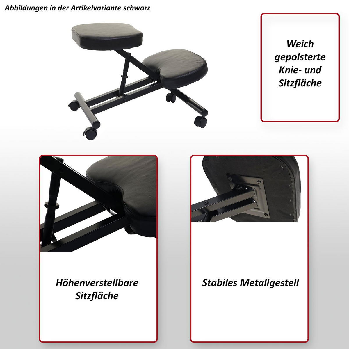 KNIESTUHL ROLLBAR Beige - Beige, Textil (50/67/67cm) - MCW