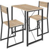 SITZGRUPPE Margate,mit höhenverstellbaren Kunststofffüßen,Industrial Holz hell, Eiche Sonoma - Naturfarben, Holzwerkstoff (80/90/138cm) - tectake