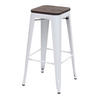 BARHOCKER METALL Weiß - Weiß, Holz (42/76/42cm) - MCW