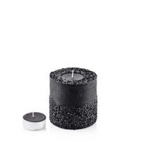 TEELICHTHALTER Diamond Schwarz 12/12/12 cm Naturmaterial - Schwarz, Naturmaterialien (12cm) - Mondex