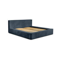 POLSTERBETT Modesto In Lincoln - Blau, Holzwerkstoff/Textil (180/200cm) - Fun Möbel