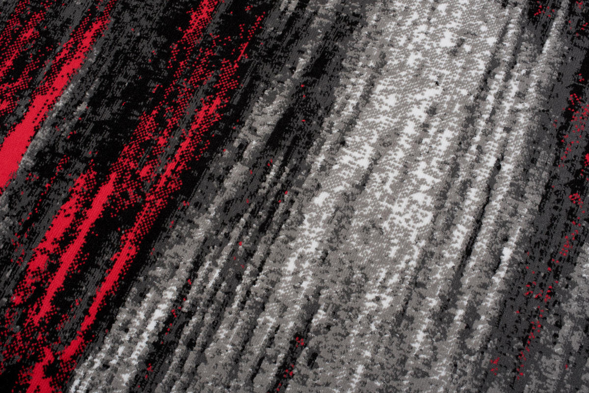 TEPPICH MAYA Rot Verwischt Streifen Meliert 250/300 cm - Rot, Textil (250/300cm) - Tapiso