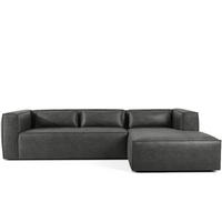 ECKSOFA RECHTS FEROX, Dunkelgrau - Dunkelgrau, Holz/Holzwerkstoff (300/175cm) - KONSIMO®