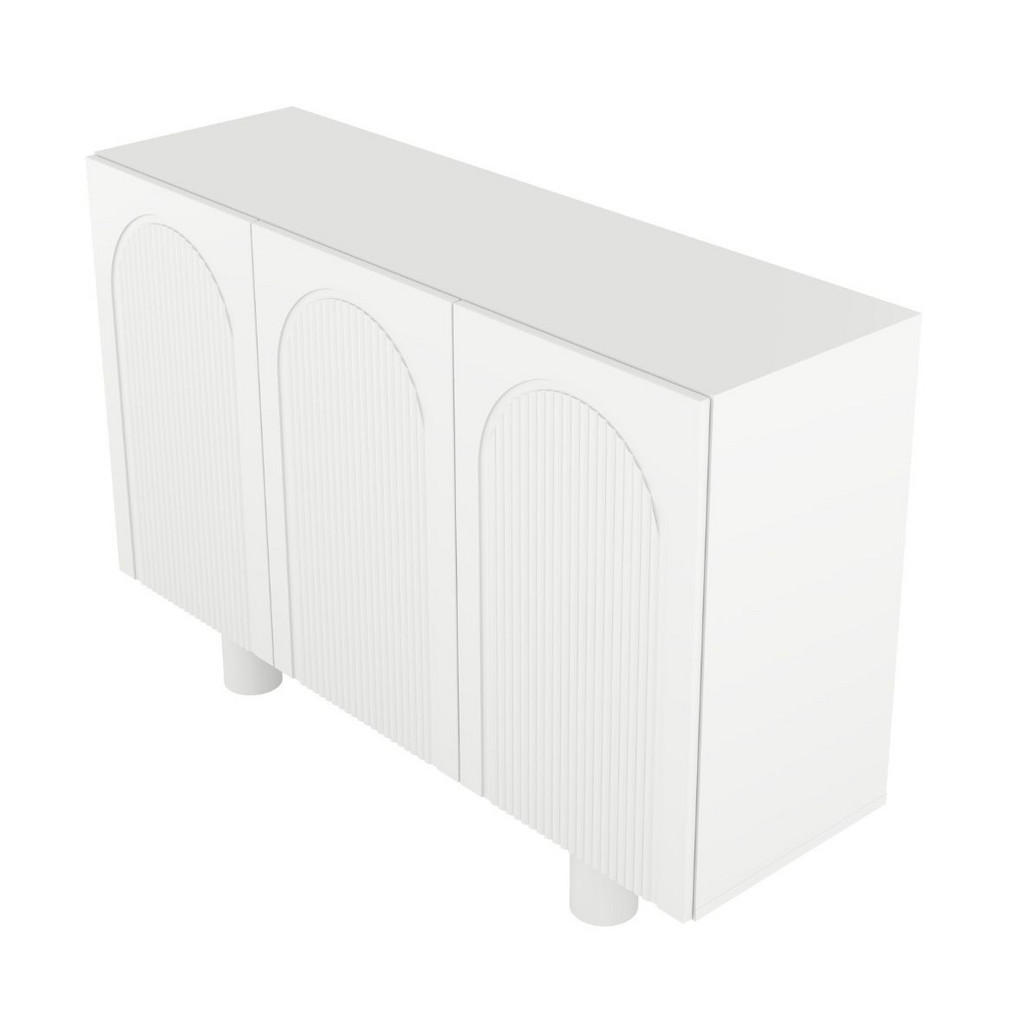 Thumbnail - Skandica Sideboard, Weiß, Holzwerkstoff, Rechteckig, 135.7x90.6x41.9 cm, Wohnzimmer, Kommoden & Sideboards, Sideboards