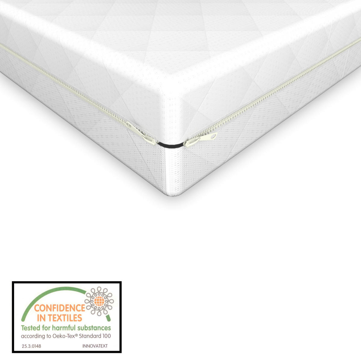HAUSBETT Sisimiut mit Matratze - Naturfarben, Holz/Textil (70/140cm) - [en.casa]