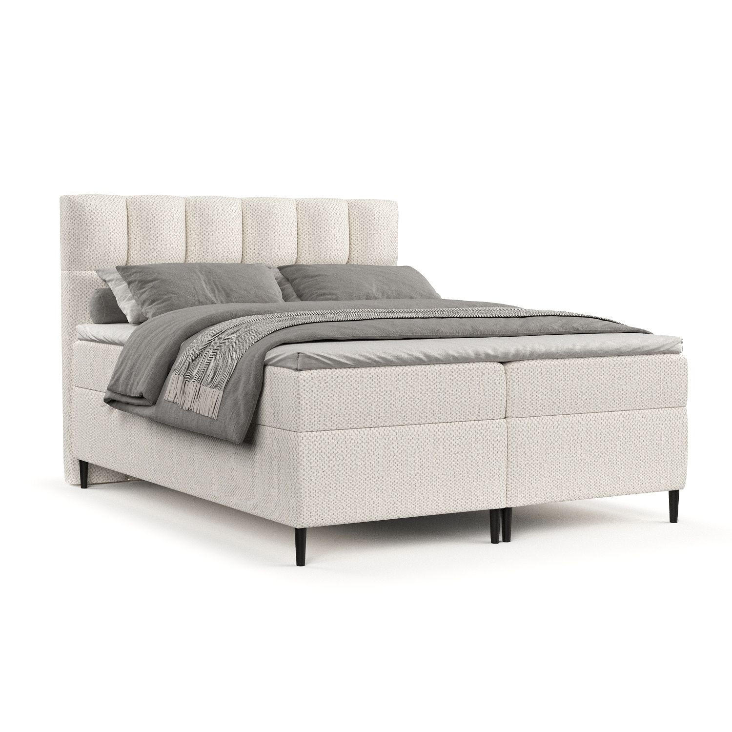 BOXBETT Ombre Creme 160/200 cm - Creme/Schwarz, Holz/Holzwerkstoff (160/200cm) - Maison de Reve