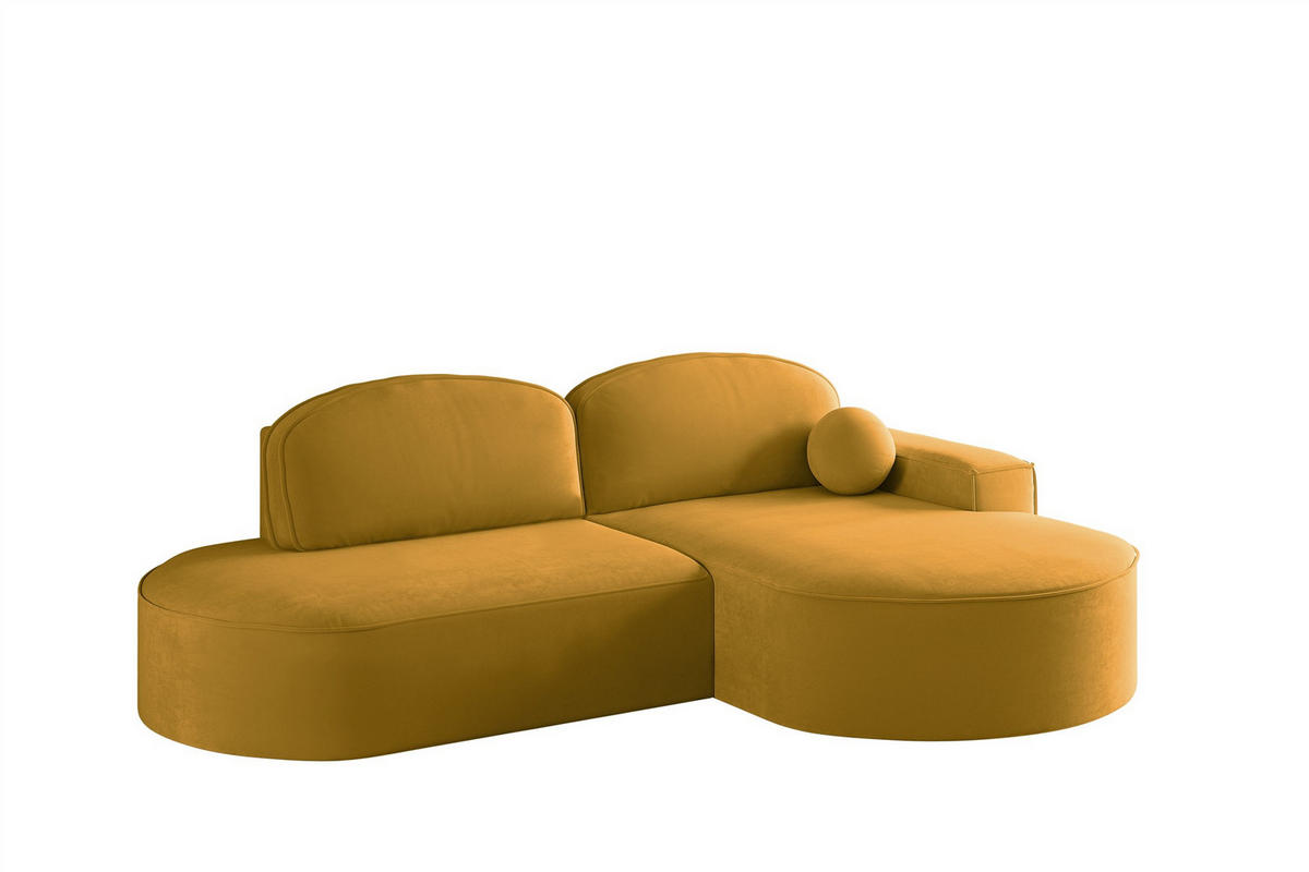 ECKSOFA Girona Mit Schlaffunktion - Gelb, Holzwerkstoff/Textil (278/179cm) - Fun Möbel