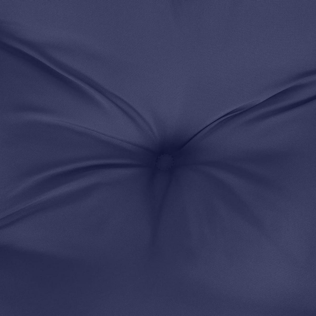 NIEDRIGLEHNER-AUFLAGEN 4 Stk. Marineblau Oxford-Gewebe - Blau, Textil (50/7/100cm) - vidaXL