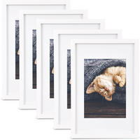 BILDERRAHMEN Galeria 13x18cm Weiß (5tlg) - Weiß, Holzwerkstoff (25/2/37cm) - BoMoe