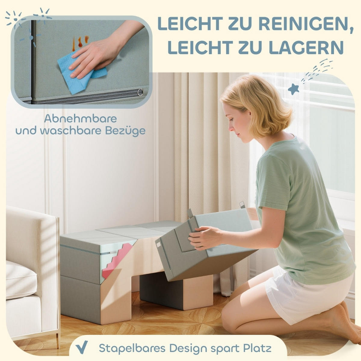 KONSTRUKTIONSSPIELZEUG Bauset - Multicolor, Kunststoff (39/44/131cm) - Korfee