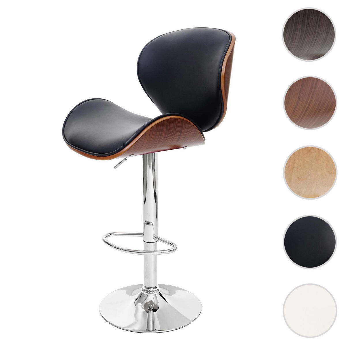 BARHOCKER Schwarz, Braun - Schwarz/Braun, Textil (49/116/47cm) - MCW