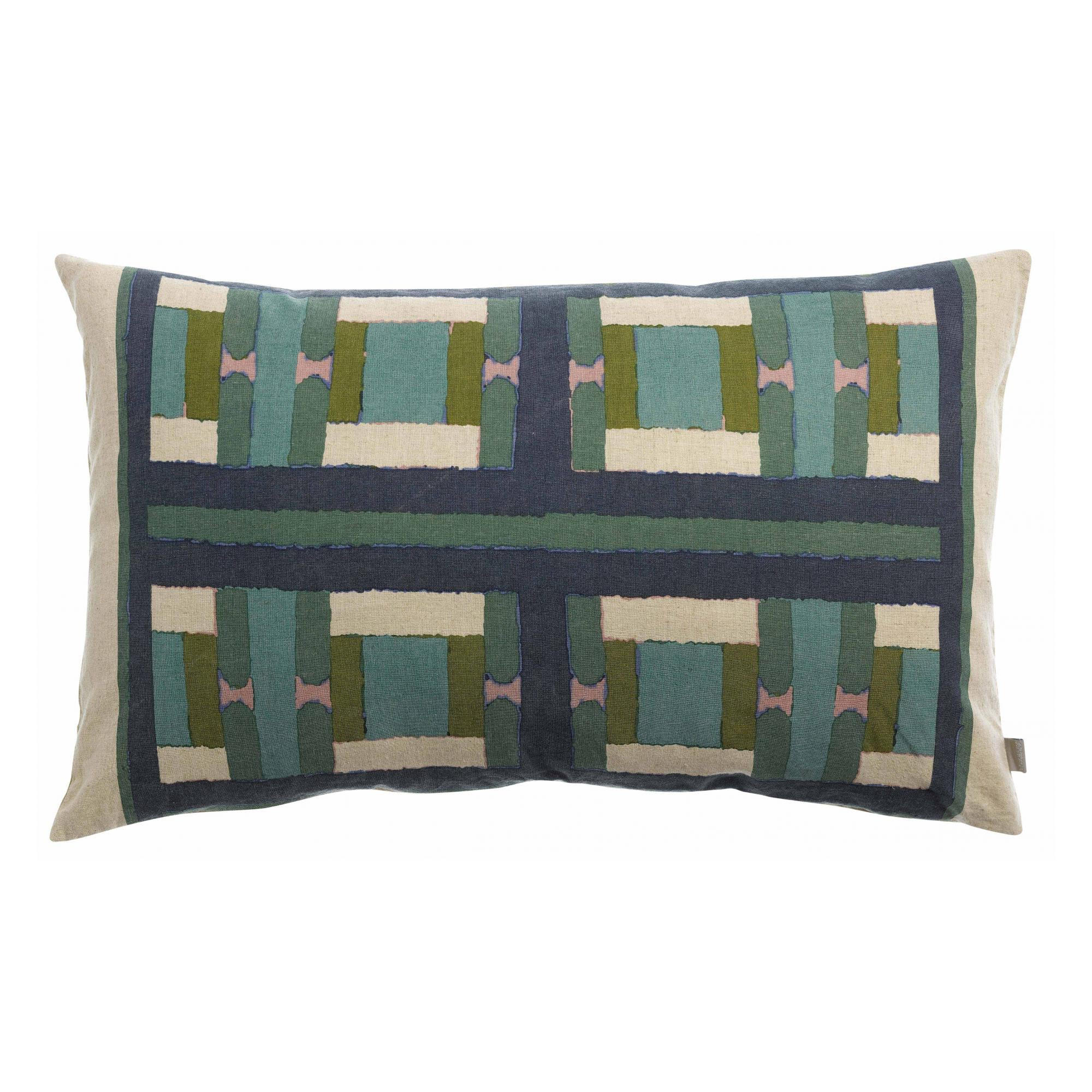 BEDRUCKTES KISSEN Taho graugrün 40 x 65 cm - Grün, Textil (40/65cm) - Vivaraise