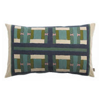 BEDRUCKTES KISSEN Taho graugrün 40 x 65 cm - Grün, Textil (40/65cm) - Vivaraise