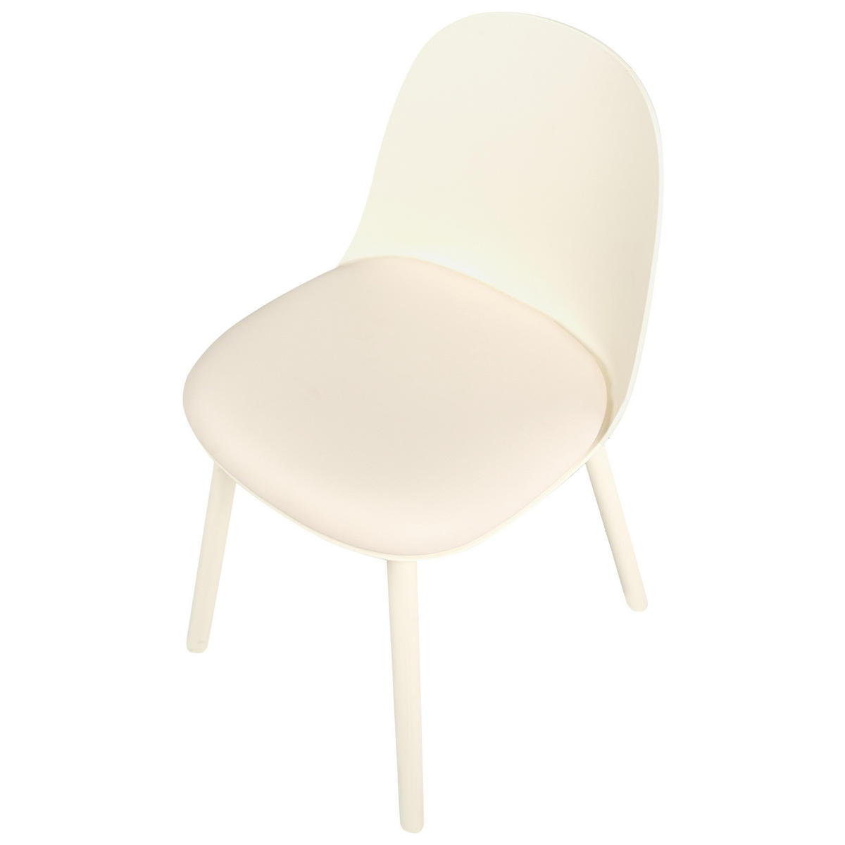 SCAUN DE BUCĂTĂRIE set de 2 piele ecologică bej deschis Ankeny - bej, material plastic (46/80/48cm) - Beliani