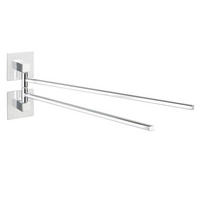 HANDTUCHHALTER Quadro - Silberfarben, Metall (6.5/14.5/40cm)