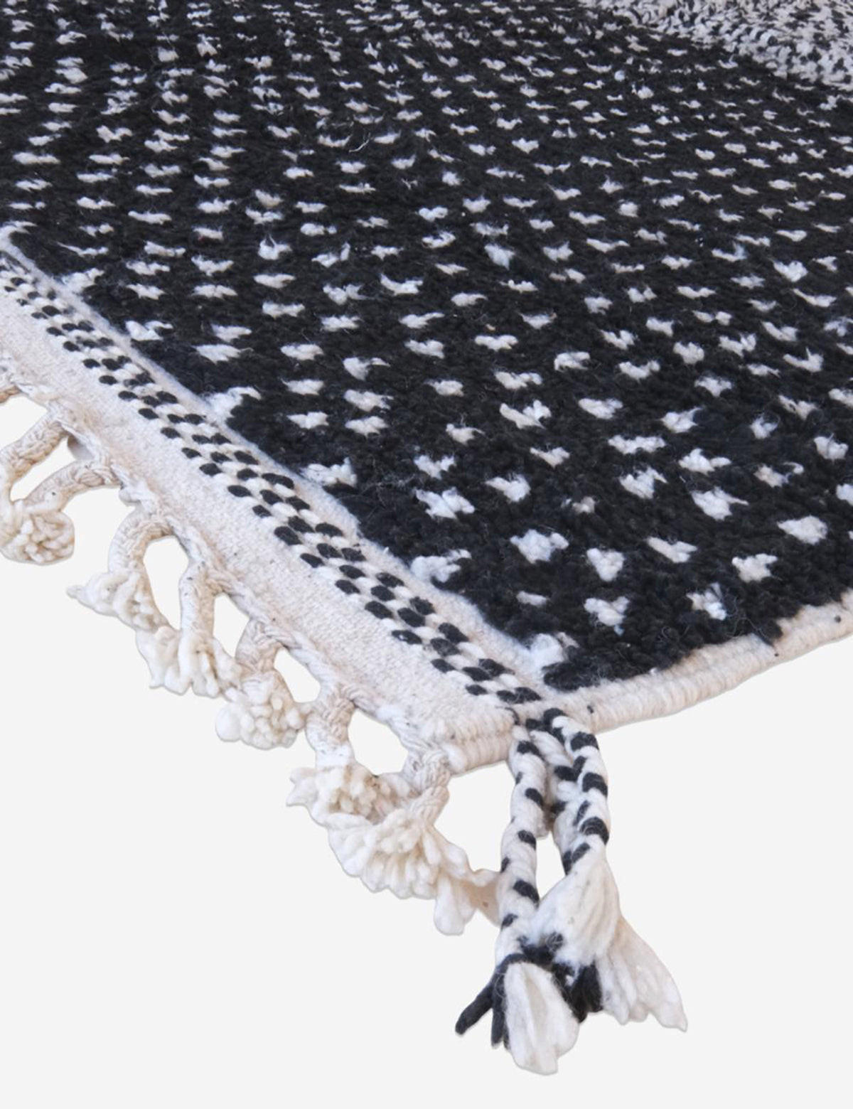 BERBERTEPPICH elegant für modernes Interieur aus Wolle 140x 200 cm - Schwarz, Naturmaterialien (140/200cm) - AFK Living