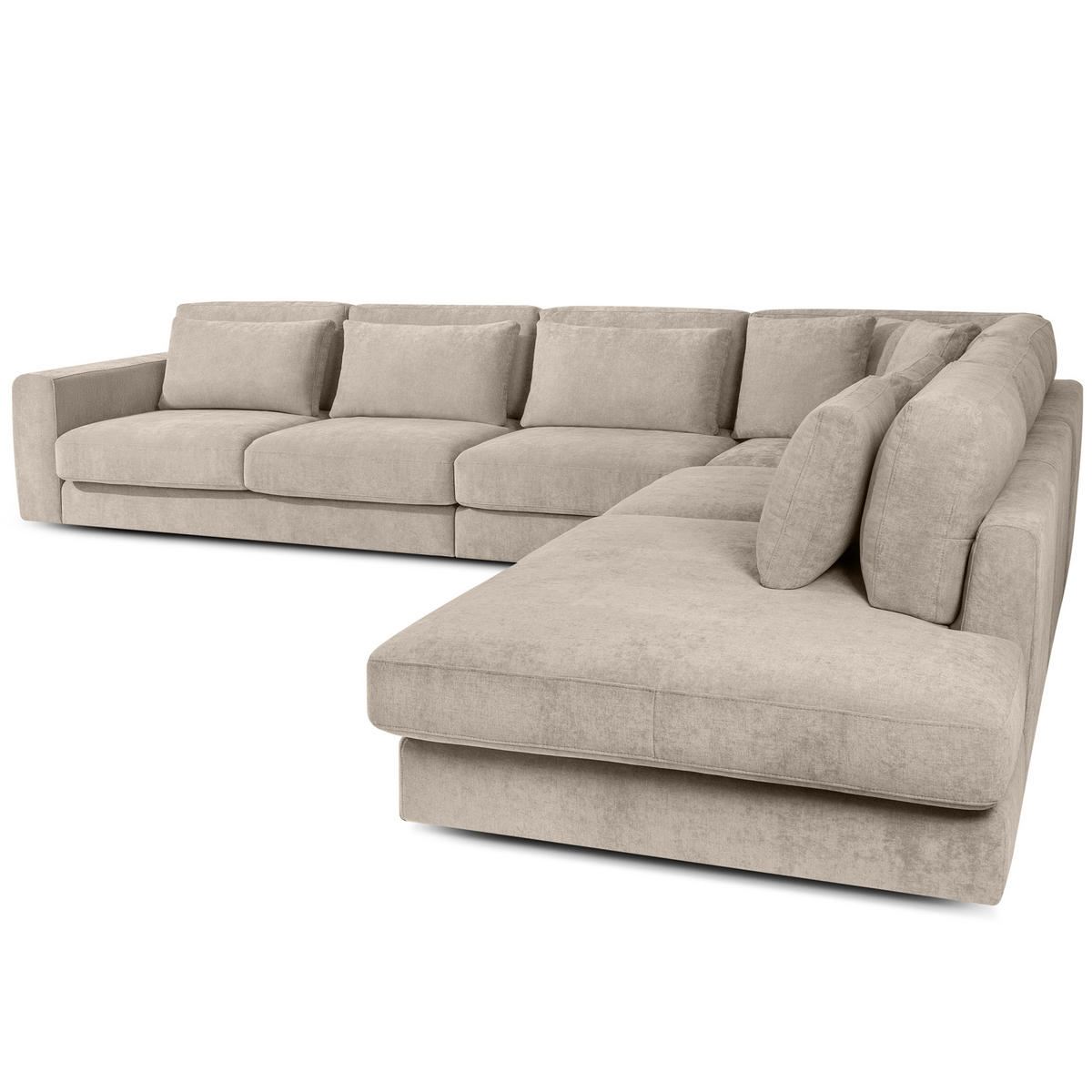 ECKSOFA XL rechts VERUS - Creme, Holz/Holzwerkstoff (377/328cm) - KONSIMO®