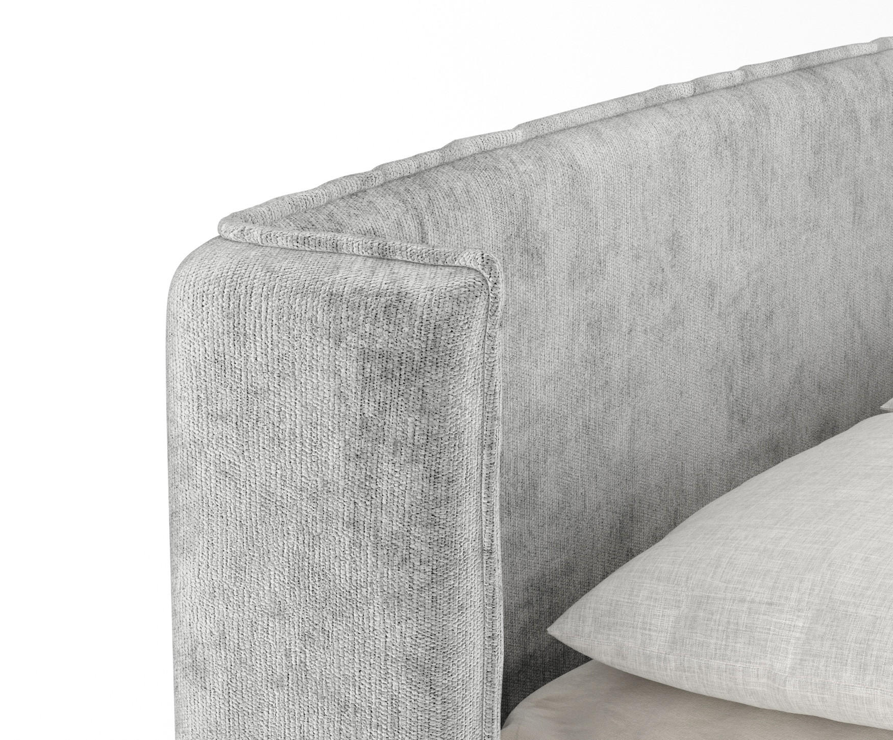 Thumbnail - Maison de Reve Boxspringbett, Hellgrau, Textil, Buche, Kiefer, H2 + H3, Höhe ca. 36 cm, 140x200 cm, Oeko-Tex® Standard 1...