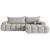 ECKSOFA Dandelino Hellgrau mit Bouclé-Bezug, rechts - Hellgrau/Schwarz, Kunststoff/Textil (275/168cm) - Selsey