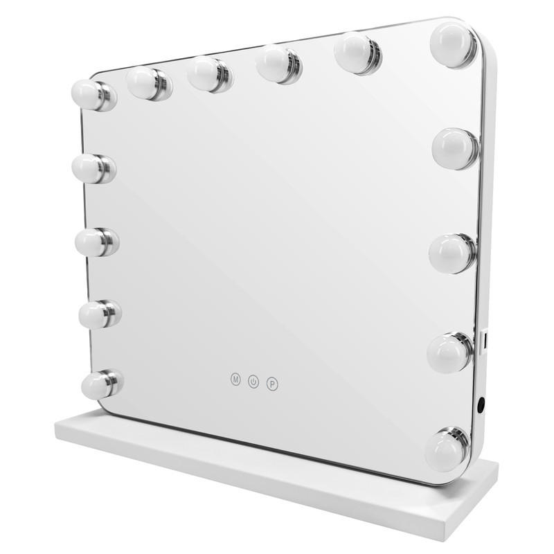 LED Schminkspiegel 12/50/40cm - Weiß, Glas (12/40/50cm) - Nettlife