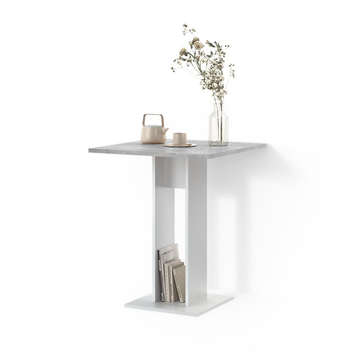 NACHTTISCH Eliza Weiß 40 x 55 cm mit 1 Schublade - Weiß, Holzwerkstoff (40/55/38.1cm) - Vicco