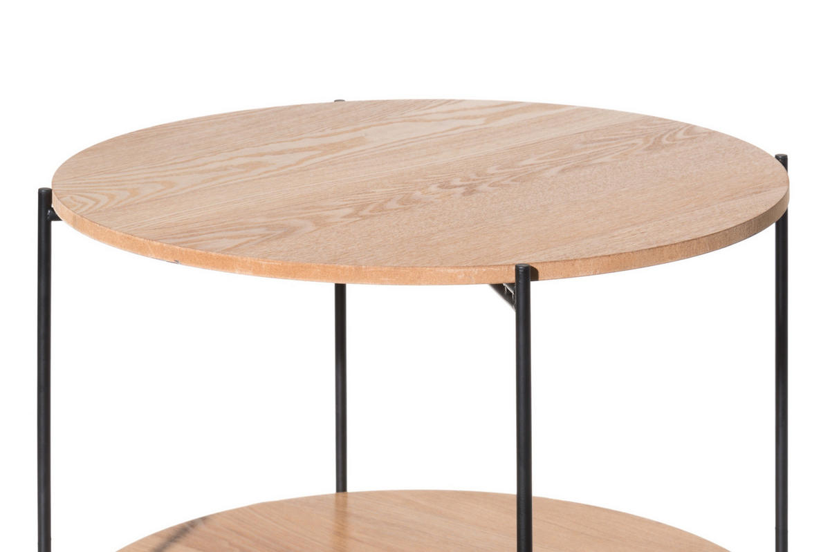 COUCHTISCH MDF Ø 55 cm - Braun, Holzwerkstoff (55/55/40cm)